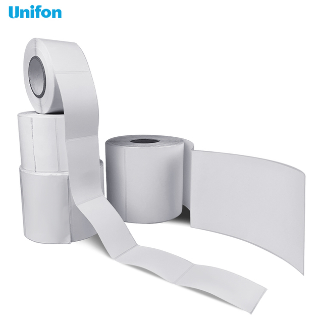 4 x 6 Adhesivo impermeable Etiqueta térmica directa Rollo de papel Etiqueta de logística Etiqueta A6 100 X 150 Etiquetas térmicas en blanco