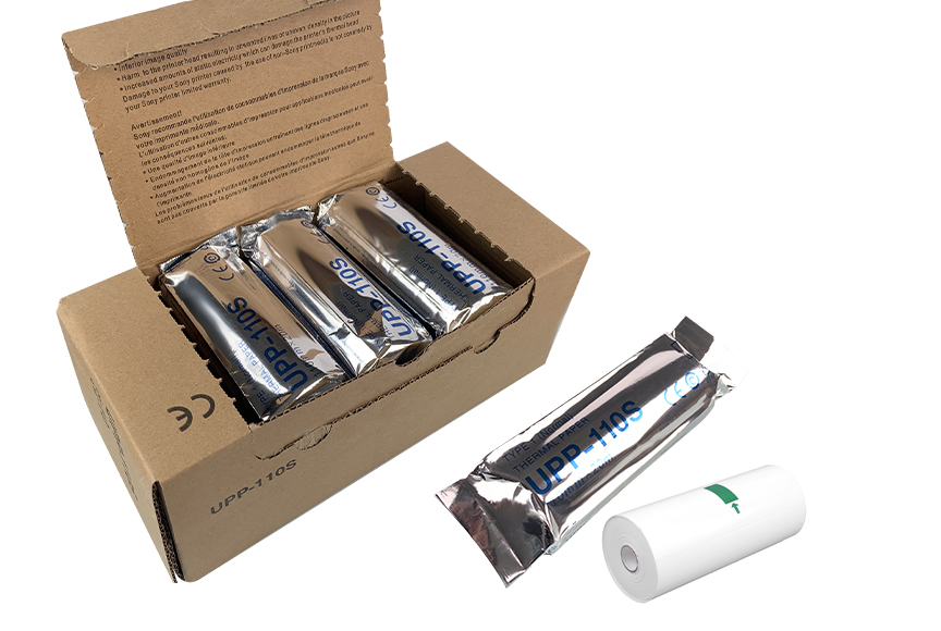 Suministro directo de fábrica de papel térmico para ultrasonido, rollo de papel para ultrasonido UPP 110S