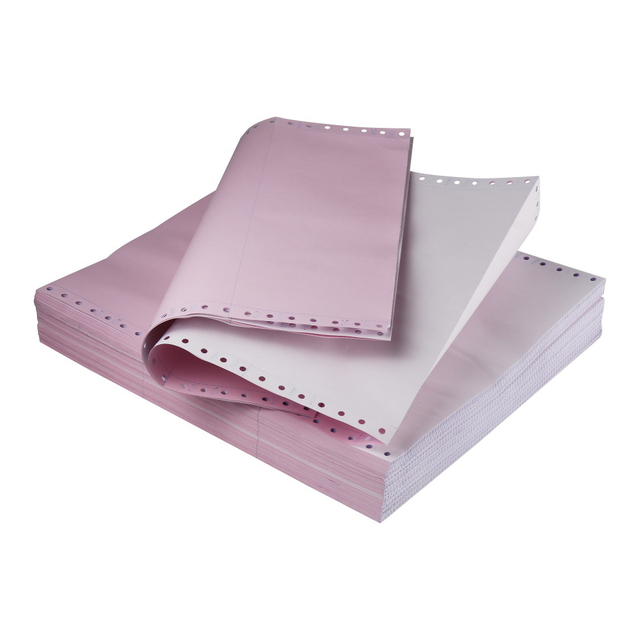 Papel autocopiante para impresión de formularios por ordenador, color blanco, amarillo, azul y rosa continuo, papel NCR