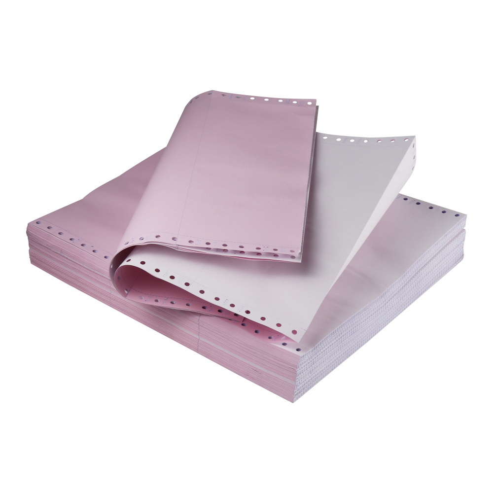 Papel autocopiante para impresión de formularios por ordenador, color blanco, amarillo, azul y rosa continuo, papel NCR