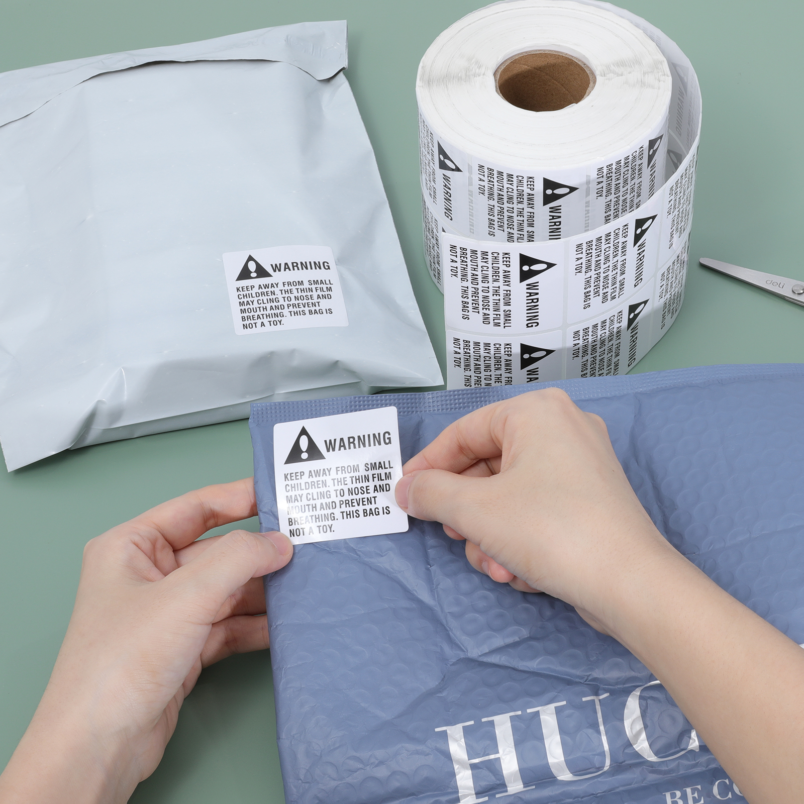 Etiquetas adhesivas de advertencia de asfixia, pegatinas de envío, mantener alejado de los niños, pegatina de señal de advertencia